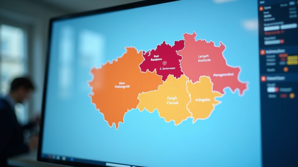 Mapa České republiky zobrazující rozdíly v zaměstnanosti mezi jednotlivými kraji