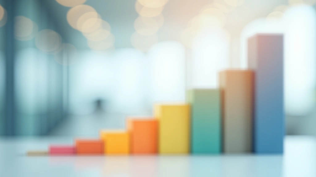 Finanční graf se vzrůstajícími sloupy reprezentujícími mzdy v jednotlivých oborech, barevné rozlišení