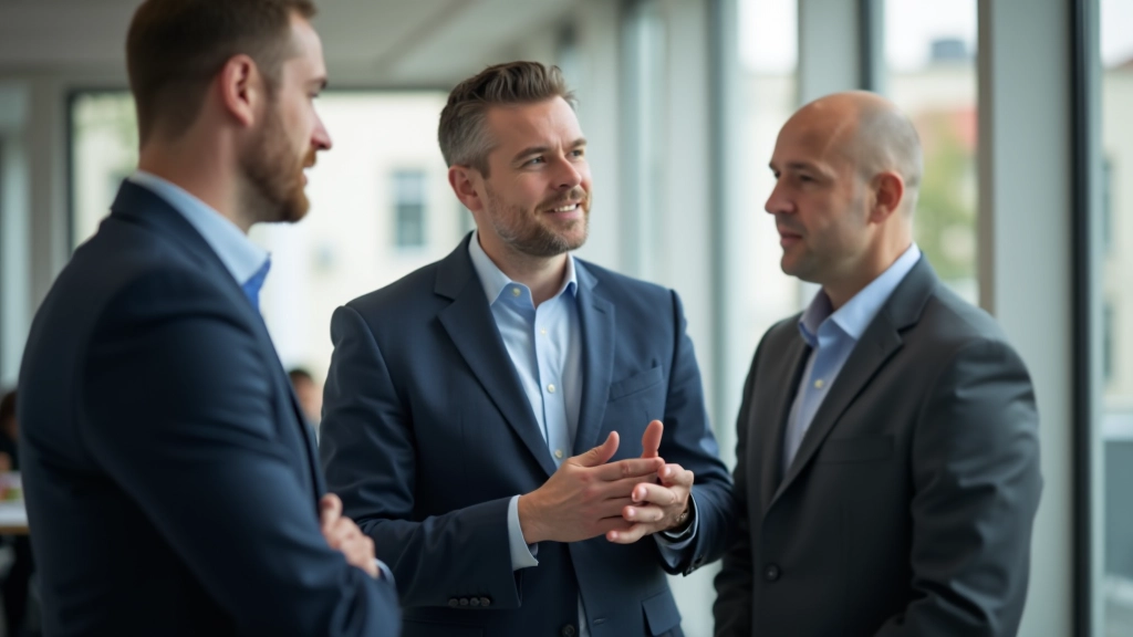 Skupina lidí v moderní kancelářské místnosti diskutující o pracovních příležitostech