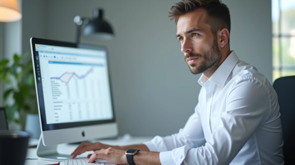 Osoba pracující s tabulkovým procesorem, analýza čísel a trendů, profesionální pracovní prostředí